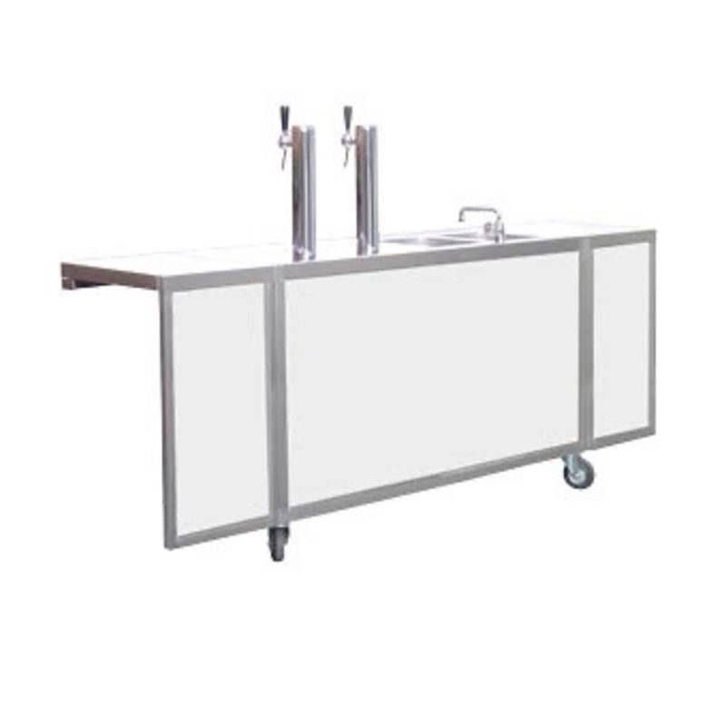 Tap met 2 kranen en spoelbak